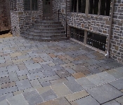 Curved Mortared Stone Steps, Edgewater
